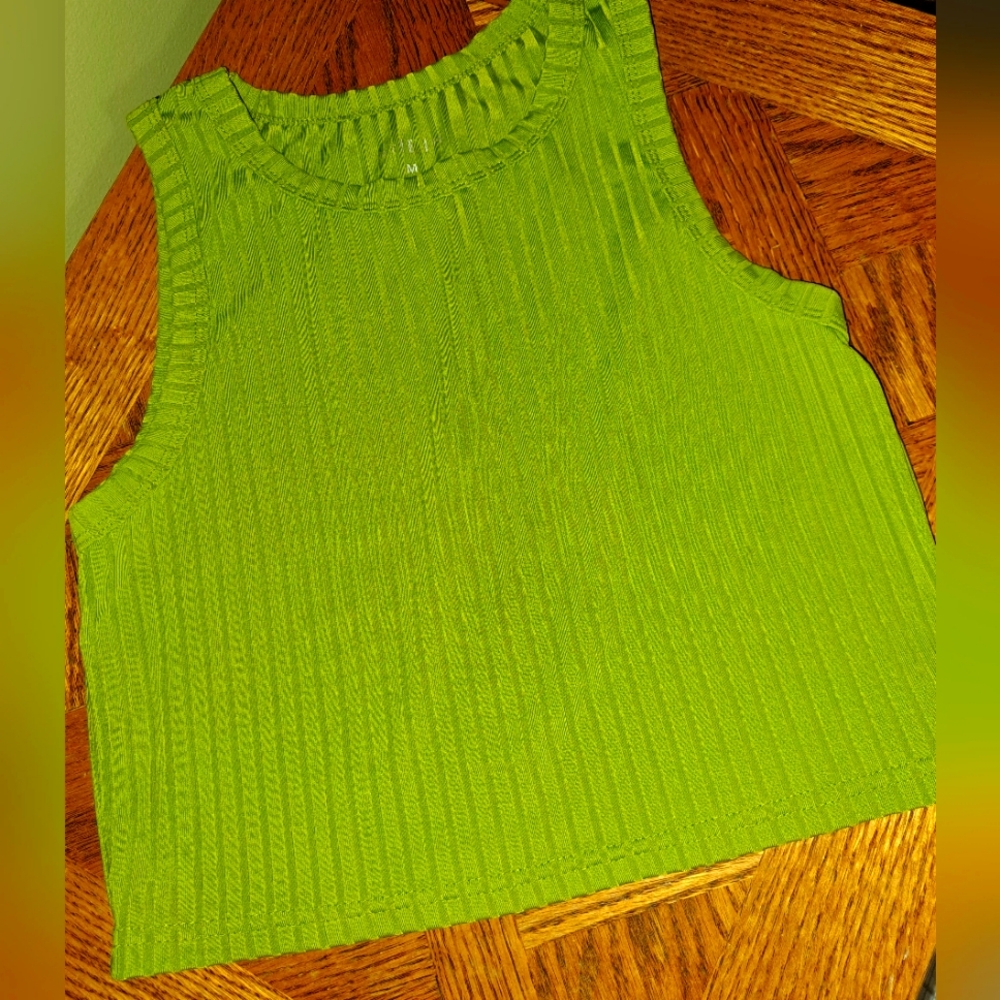 Shein Green Crop Tank Top